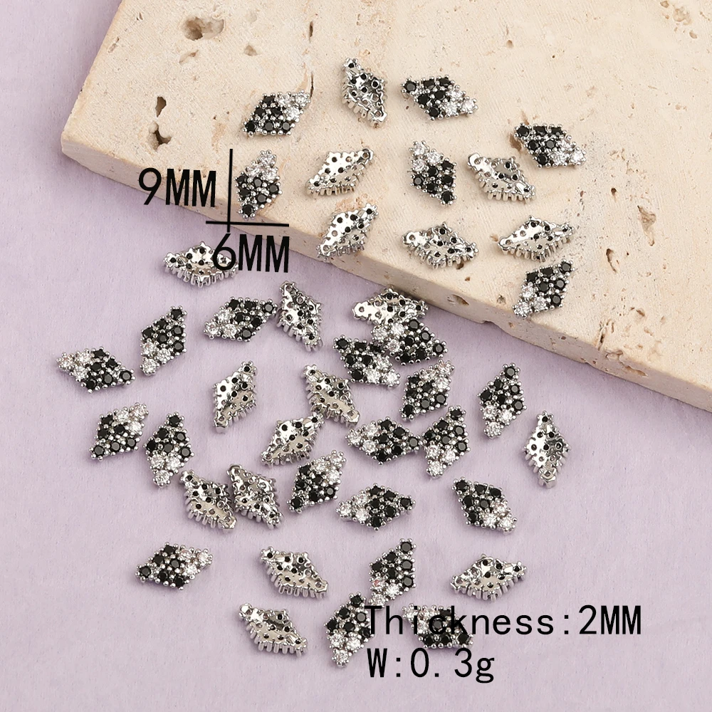 Cordial Design 50Pcs Jewelry Accessories/DIY Making/Cubic Zirconia Charms/Genuine Gold Plating/Hand Made/Fingernail Findings - cordial