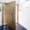 Elegant Modern Security Large Size Front Exterior Use Stainless Steel Handles Decorative Pivot Door 1