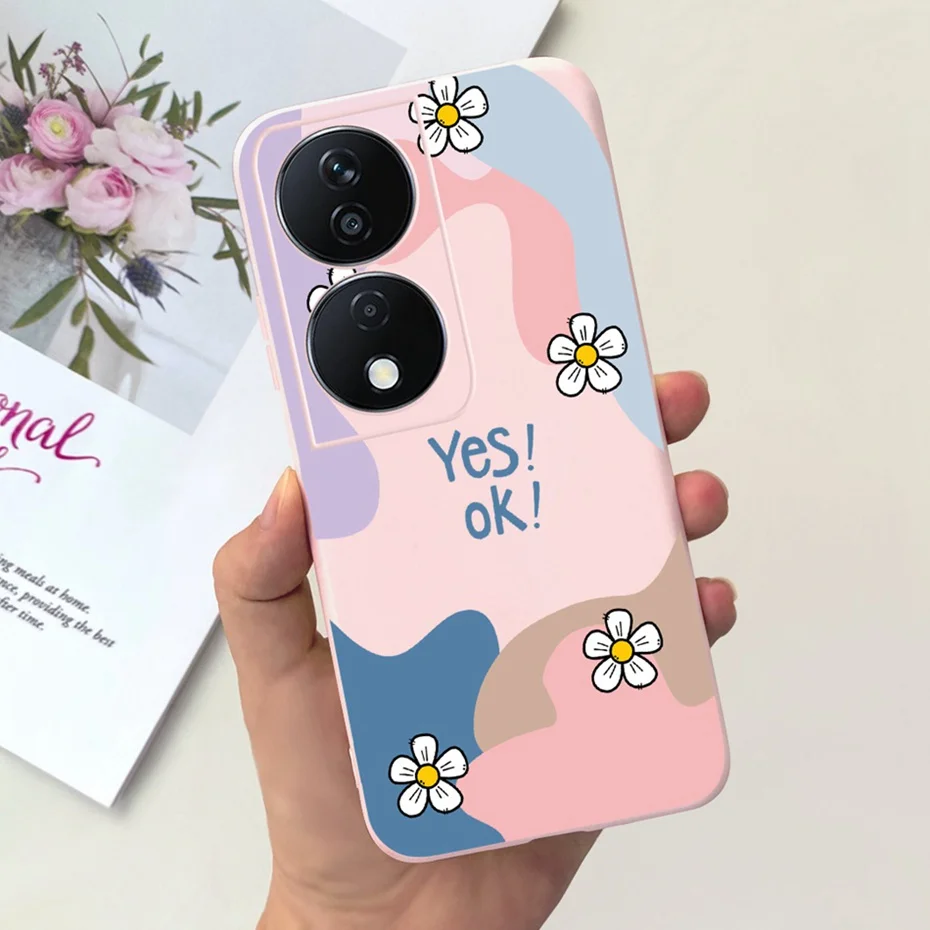 Lovely Printed Candy Color Phone Case - Soft Silicon TPU Shockproof Back Cover