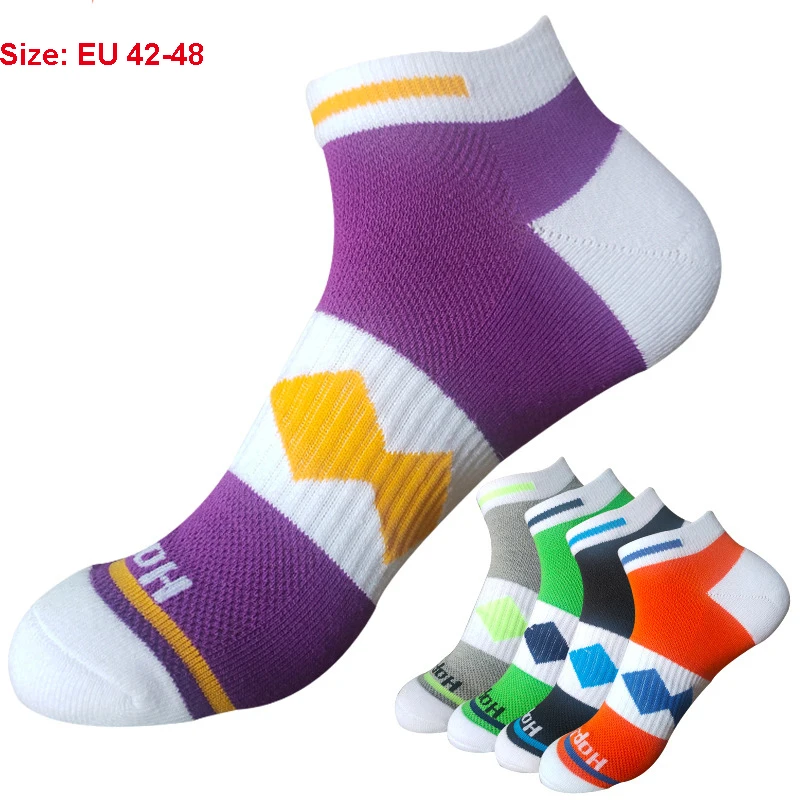 

6 Pairs Large Sport Ankle Socks for Men Short Outdoor Basketball Bike Running Football Breathable Colorful No Show Travel Socks