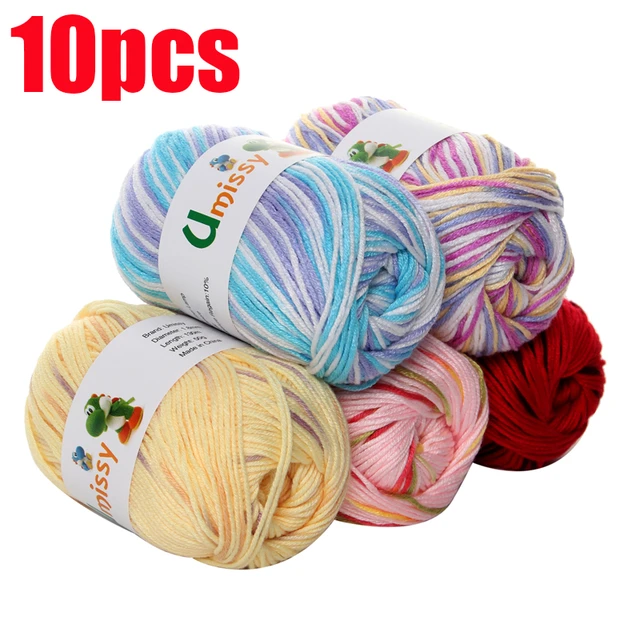 10pcs Soft Silk Fiber Cashmere Wool Yarns For Kids Eco-friendly Dyed Baby  Yarn For Knitting Wholesale 500g/lot - AliExpress