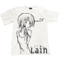 Classique Anime Lain imprimé coton surdimensionné T-shirt hommes femmes à manches courtes rue haute qualité Style de rue femme mâle vêtements 4