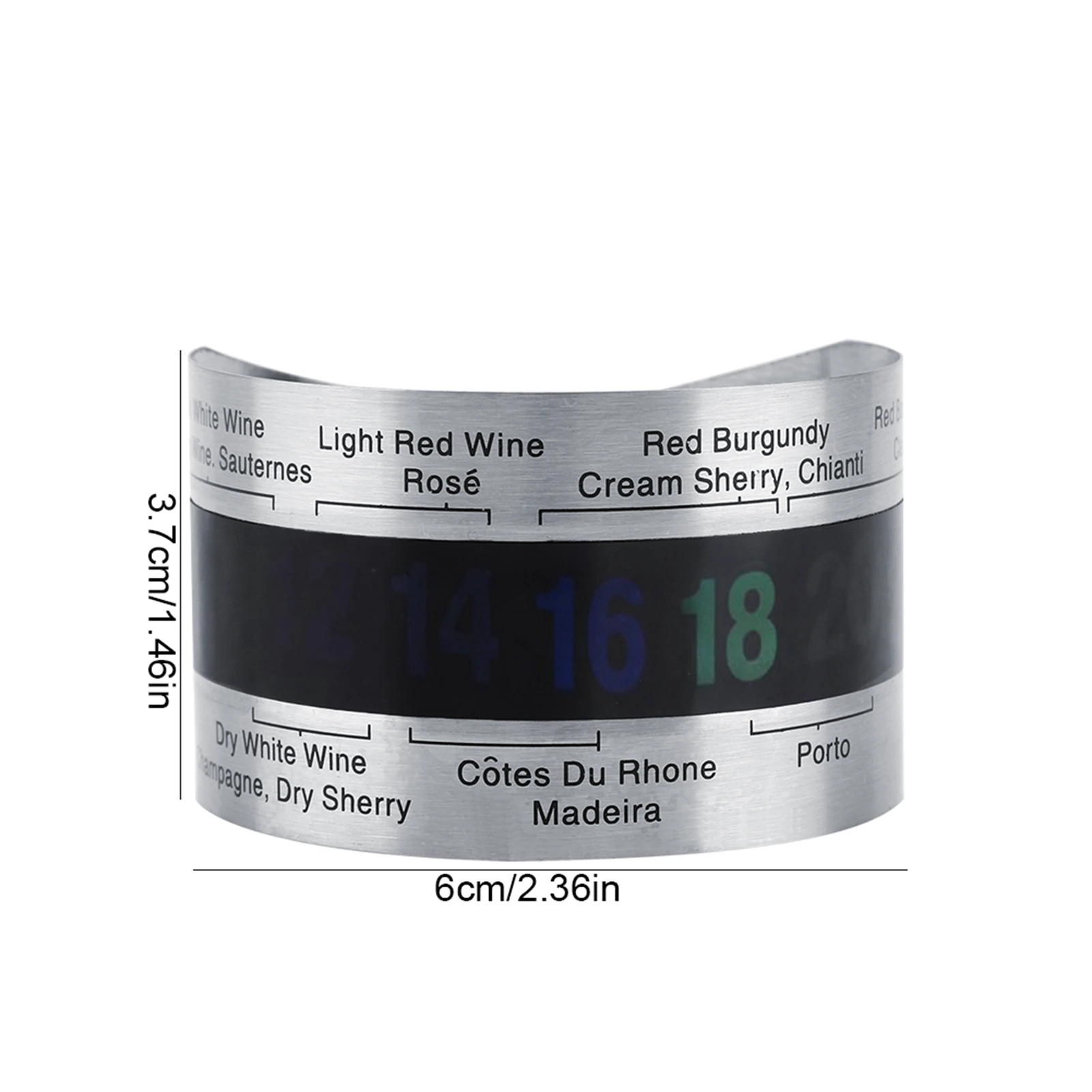 Stainless Steel Wine LCD Thermometer Bottle Beer Red Wines Bracelet Temperature Sensor Wine Thermometer Wine Bottle Thermometer 6