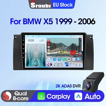 Para BMW Serie 5 E39 E53 M5 X5 1999-2006 Srnubi 2 Din CarPlay Android Auto GPS Navegación WiFi BT Pantalla Táctil Reproductor de Video Unidad Principal 1