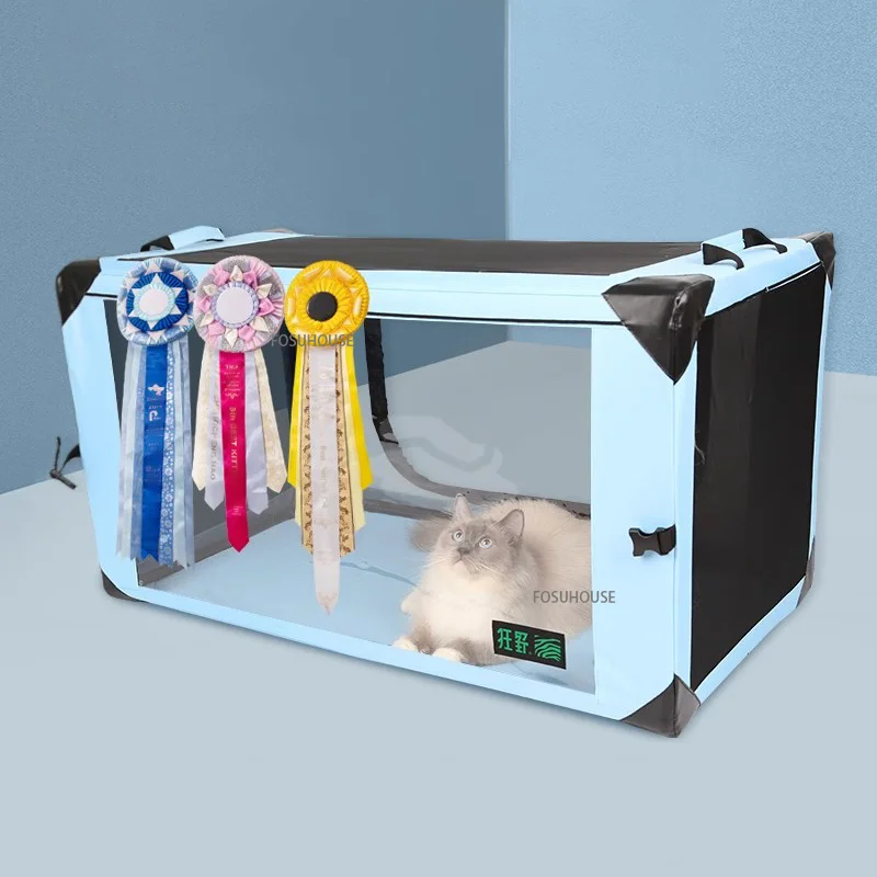 Cat Racing Cage for Exhibition Show Portable Foldable Cattery