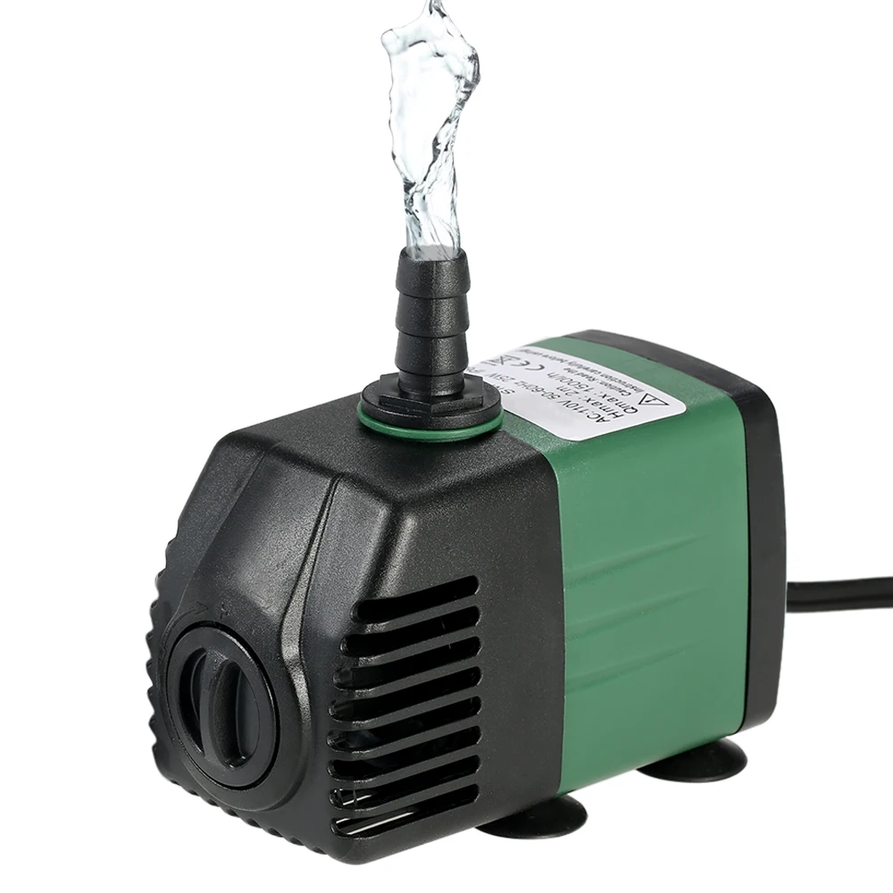 Submersible Water Pump 1500L/H 25W Submersible Water Pump for Aquarium Tabletop Fountains Pond Water Gardens and Hydroponic Systems with 2 Nozzles