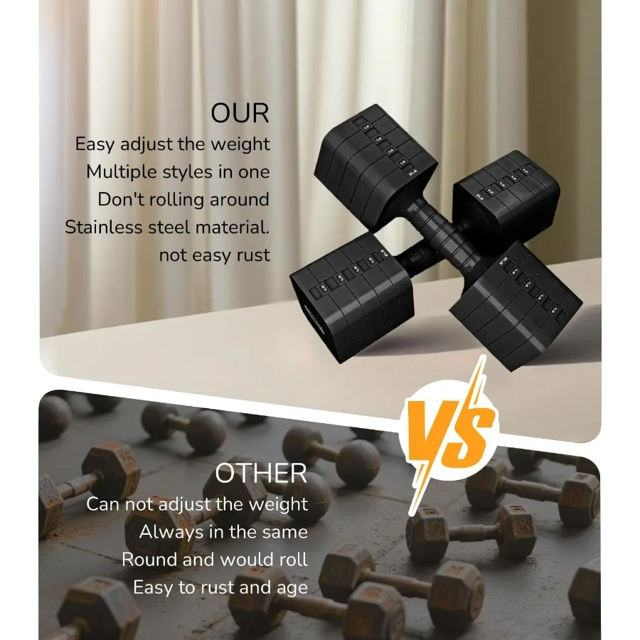 Adjustable Dumbbell Set for Women Men 10LB Each Hand Weights Dumbbells Sets Woman Exercise Fitness dumbbell Adjust dumbbells set