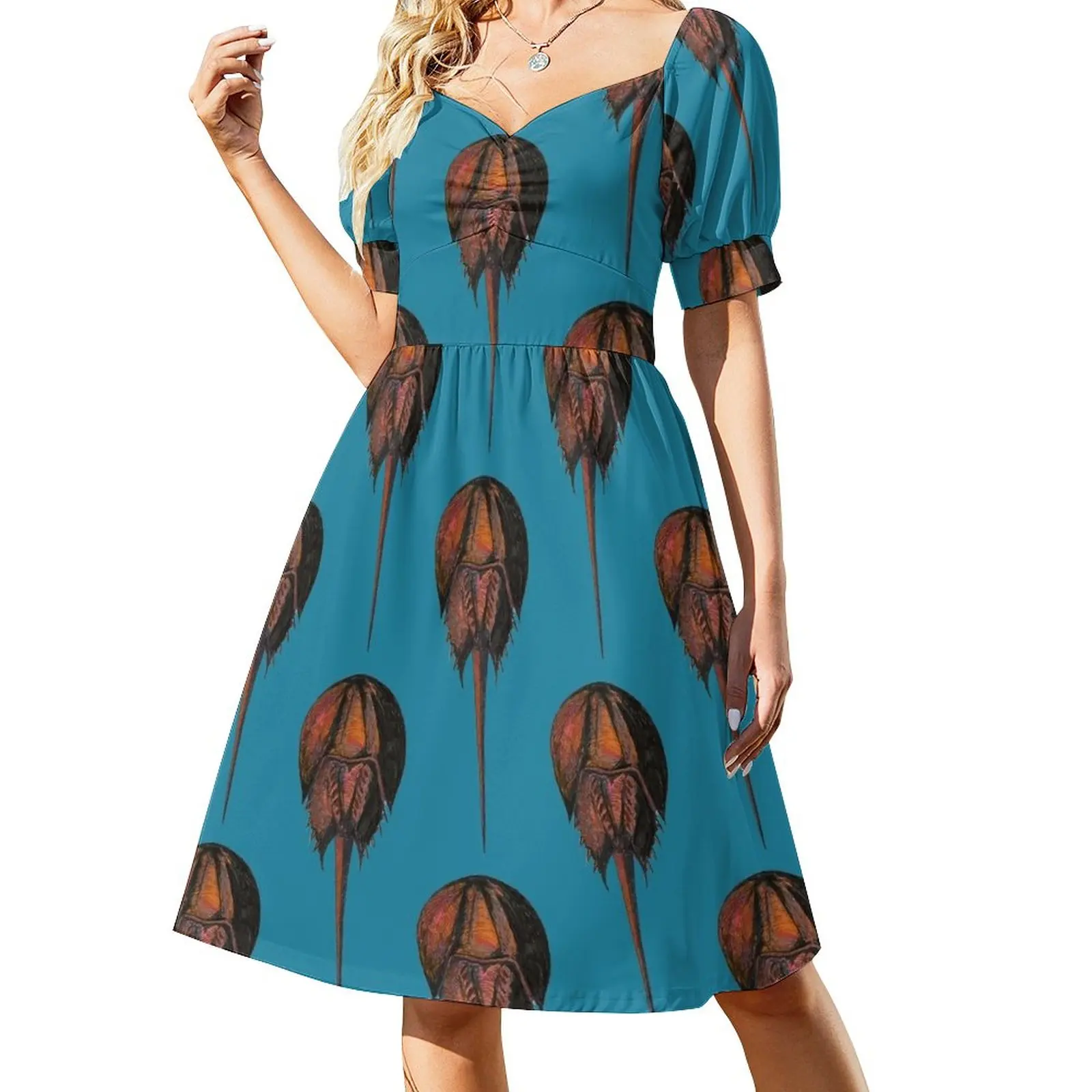 

Horseshoe Crab Sleeveless Dress women party dresses birthday dress for women Evening gown