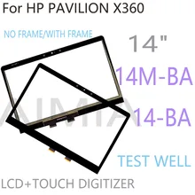 

14" Touch For HP PAVILION X360 14M-BA 14-BA Series Touch Screen Digitizer Glass Panel for HP 14-BA Touch Screen Replacement