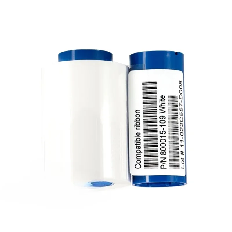

5 Pcs Compatible Zebra 800015-109 White Ribbon 1000 Prints For P330i P400c P420c P420i P500c Card Printer