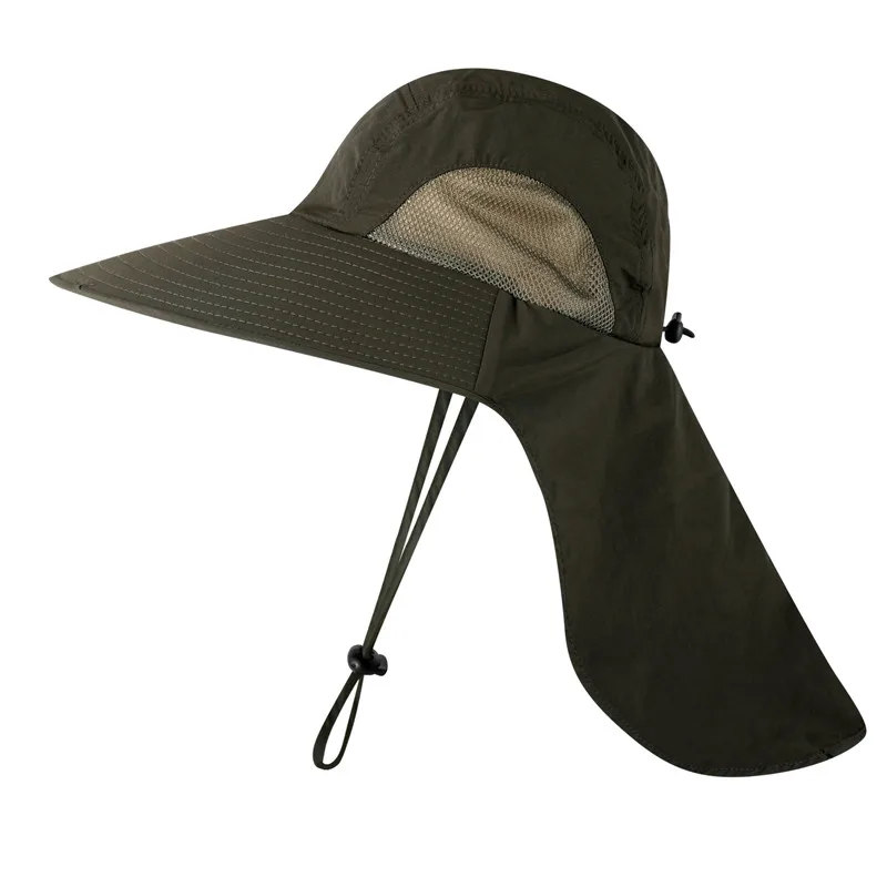 Fishing Hat Wide Brim Bucket Hat with Neck Cover Quick Dry Outdoor Sports Jungle Hiking Men Fishermen Sun Protected Cap sun hat sun protection hat fisherman hat