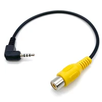 1/2PCS RCA To 2.5mm AV Converter Cable Car Rear View Reverse Parking Camera Car Navigation Video GPS Camera Conversion Cable