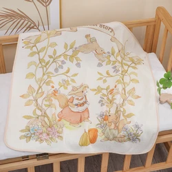 Ultra-Soft Newborn Pure Cotton Gauze Bath and Blanket Towel - Absorbent & Gentle (Style 4)