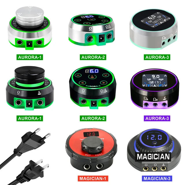 แหล่งจ่ายไฟสักมืออาชีพ 1 ชิ้นเหมาะสำหรับเครื่องสัก, ปากกาสัก, อุปกรณ์สัก, เครื่องมือแต่งหน้าถาวร 1