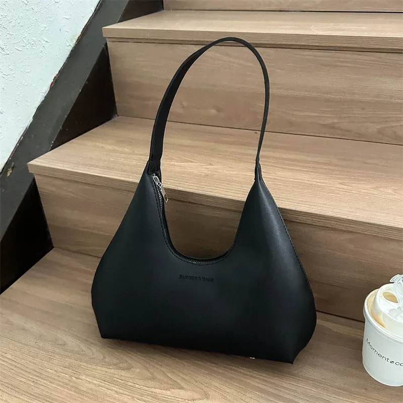 2025 S/S French Crescent Bag - Multi-Way Vegan Leather Shoulder Purse & Baguette Crossbody for Women  designer bag