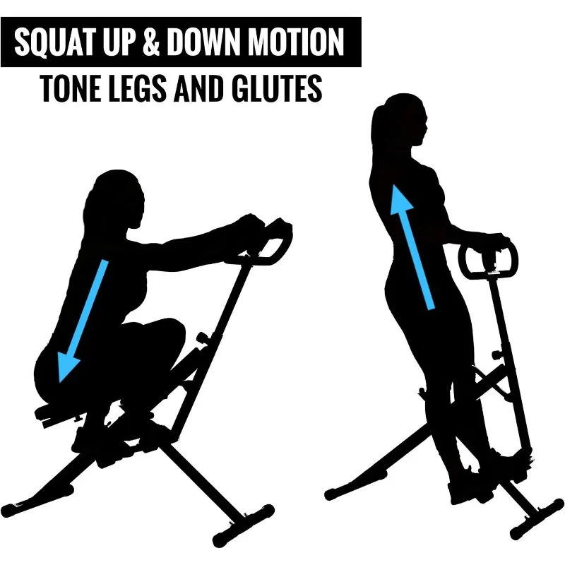 Rower-Ride Squat Machines for Home Exercise Trainer Total Body Abs and Glutes Butt Assist Db Method Upright Workout Rowing