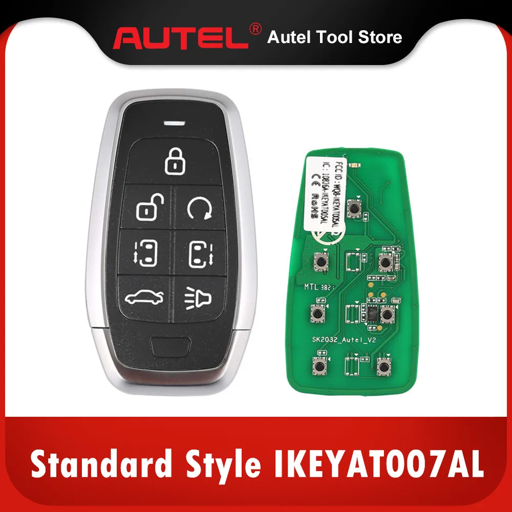 

AUTEL MAXIIM IKEY Standard Style IKEYAT007AL 7 Buttons Independent Smart Key (Remote Start/ Left Door/ Right Door)