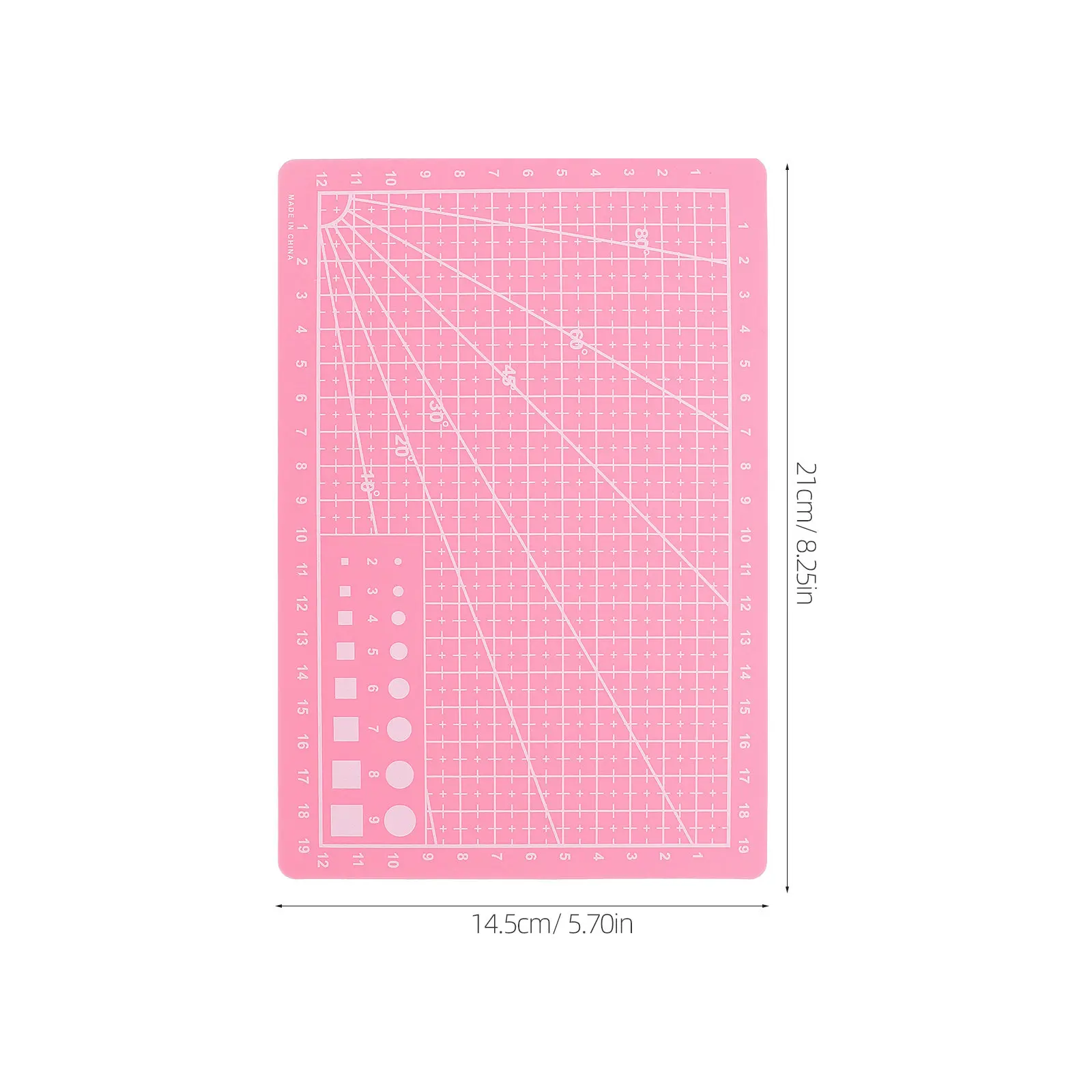 2Pcs A5 양면 PVC 커팅 패드 미세 그리드 라인이 있는 자가 치유 표면 로터리 커팅 용지 제작용 측정 매트