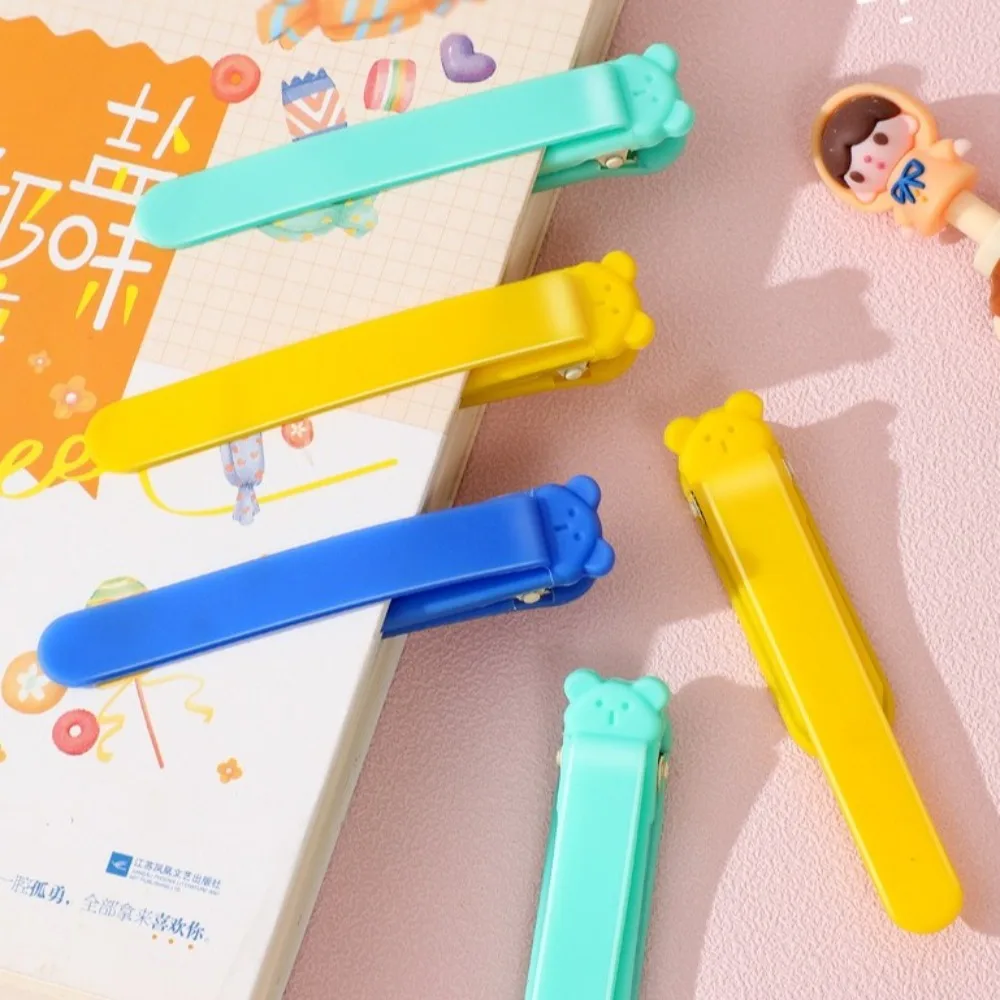 1/3 Pcs Cute Bear Bookmark Clip Silicone Stationery Supplies Notebook Page Divider Automatically Follows Page Flipping