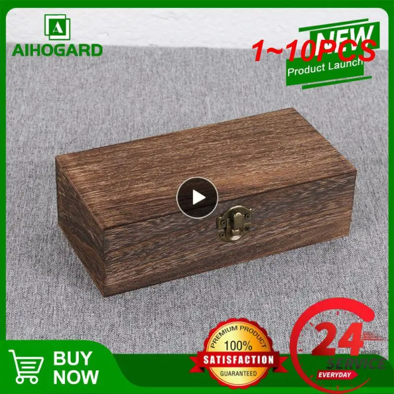 Wooden Hinged Lockable Box Jewellery Storage for Case Crfats Sundries  Organizer - AliExpress