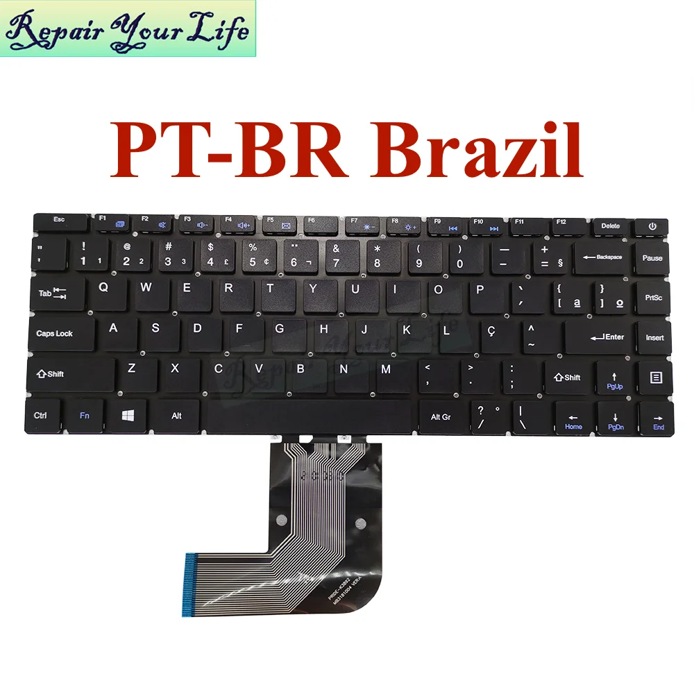 Teclado para Notebook para Chuwi Brasil Eua Inglês Latim Herobook Cw1532 Pt-br Brasileiro Cwi532 14.1 Novo - Imagem 2