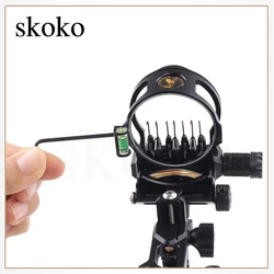 Outdoor Sports Recurve Compound Bow Accessories Archery Hunting 7-Pin Bow Sight Fine-Tuning Tool Archery Bow Sight Suitable For