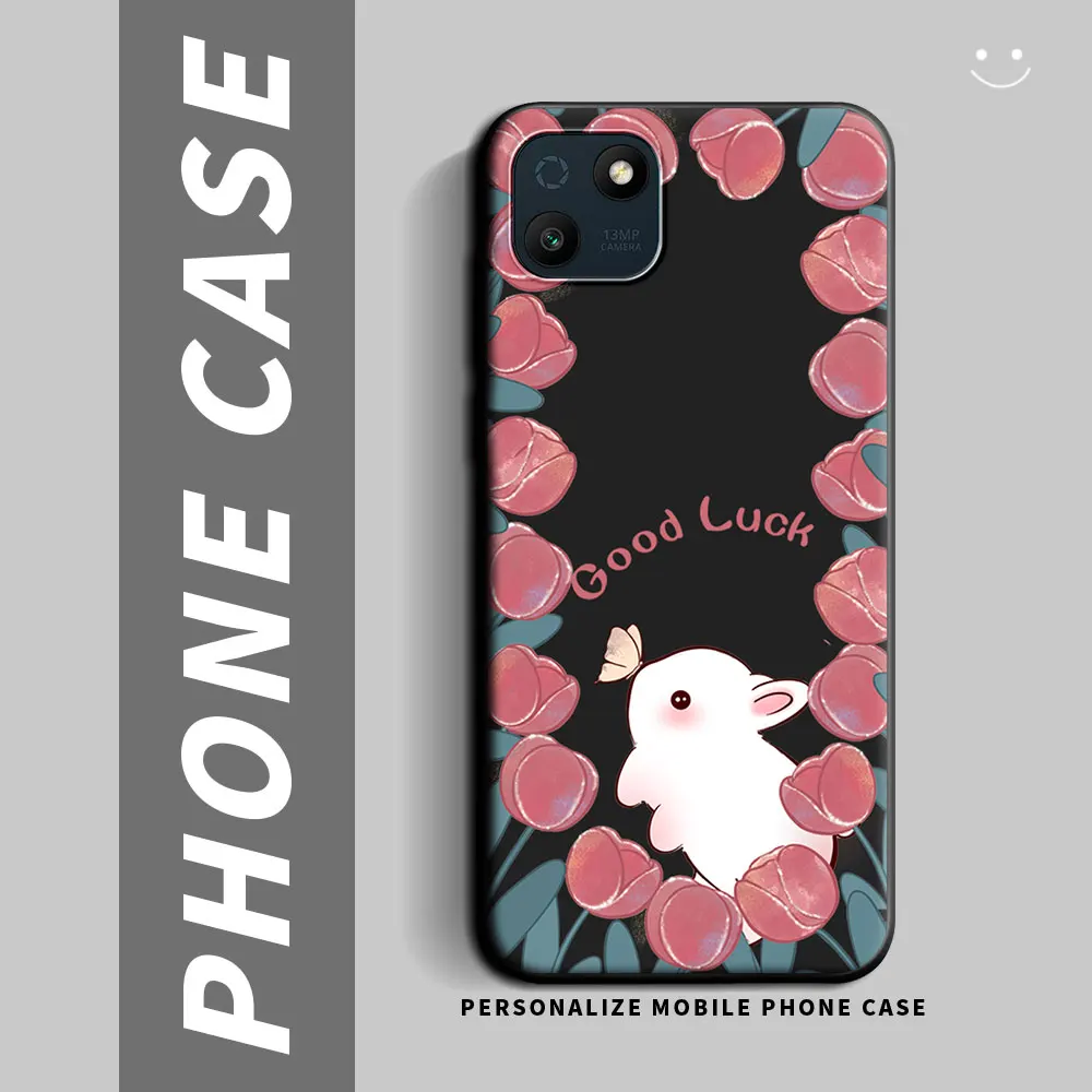 Cartoon Cute Flower Shockproof Silicone Soft Phone Case with Back Cover Shell