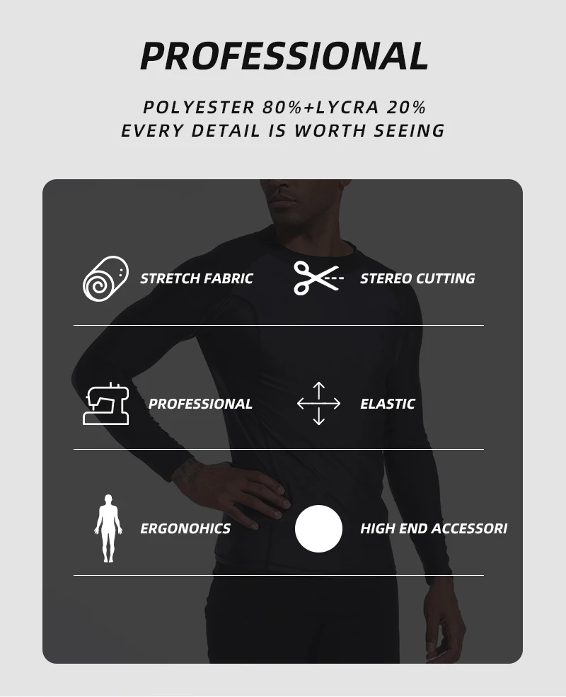 Description Picture 3 of itemHOT Men Swimsuit Swimming T-shirt Beach UV Protection Swimwear Rash Guard Long Sleeve Surfing Diving Swimsuit Surf T-shirt 6XL