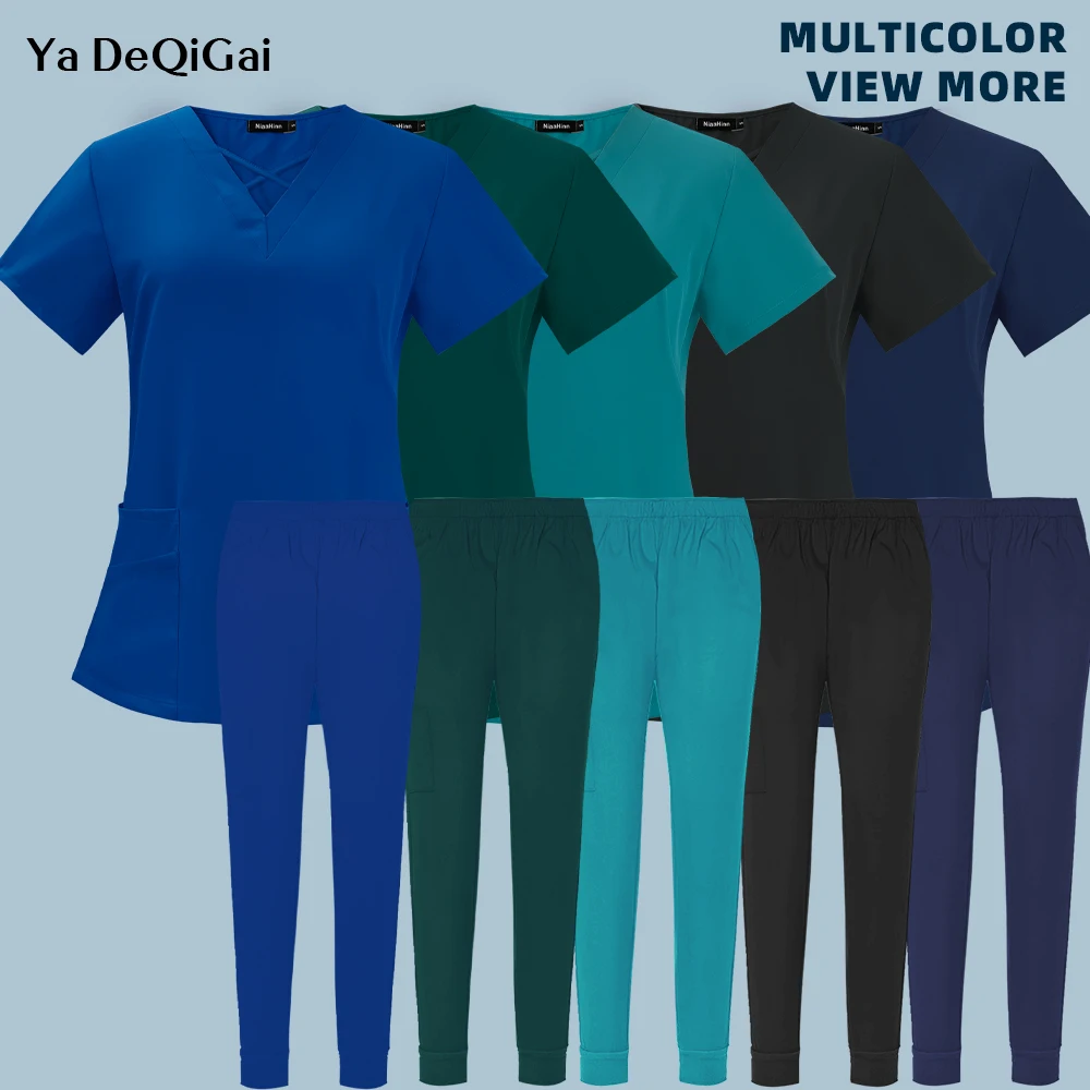 

Dentistry Surgical Uniform Pet Grooming Non-sticky Hair Workwear Medical Nurse Uniforms Women Scrubs Sets Thin And Light Clothes