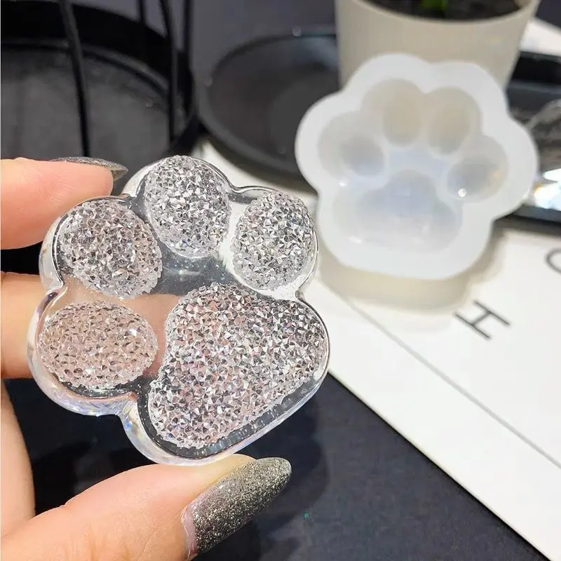 

Mirror Diamond Cat's Claw Silicone Mold Crystal Gel Dropping Sand Flash Diamond Cat's Claw Meat Meat Gel Dropping Material Mold