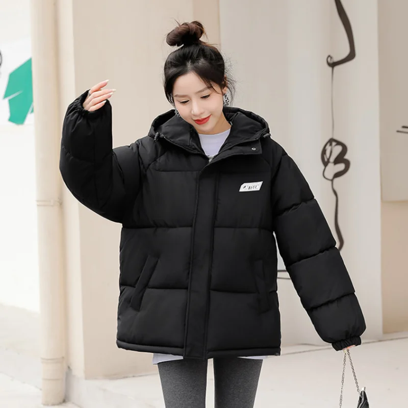 Down Cotton-Padded Jacket Jacket Women Overcoat 2023 Winter Thick Short Bread Clothing Female Coat Korean Loose Warm Parker Coat