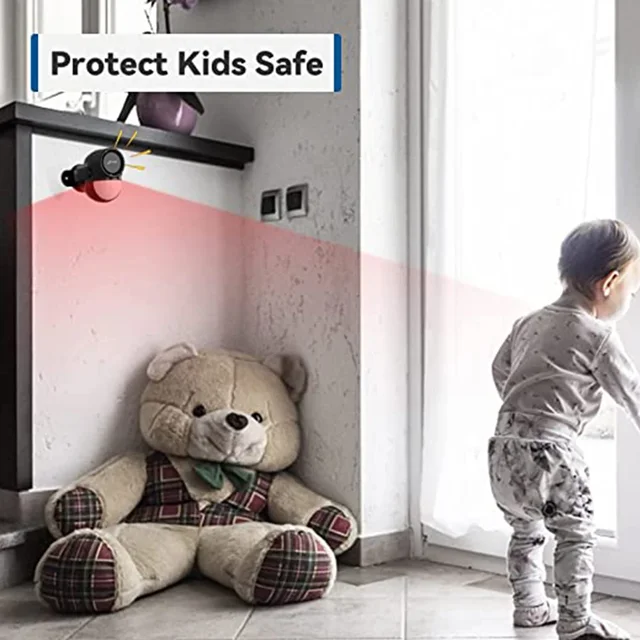 CPVAN Infrared Motion Detector for Home Burglary Security Protection Wireless Motion Sensor with Remote Control 125dB Sound 3