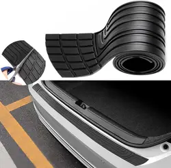 Universal Rubber Rear Bumper Protector Anti - Scratch Trunk Guard, 41 x 3.4 (Black)