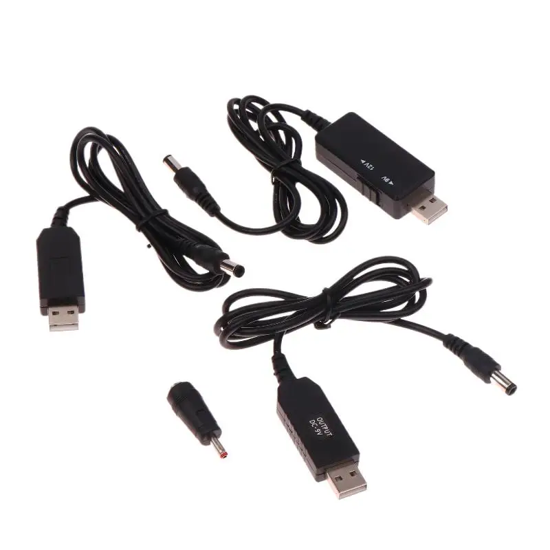【Peace】DC 5V에서 12V로 변환하는 USB 케이블 부스트 컨버터 스텝업 코드 와이파이 라우터 모뎀 팬용 5.5*2.1mm 와이파이에서 파워뱅크로 연결하는 케이블 커넥터