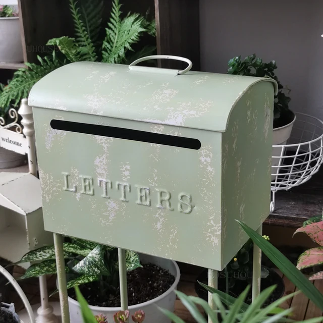 Japán Vas Postafiókok Retro Régi Postafiókkert Udvar Posztbox Dekoratív Virágpolc Kertészet Kültéri Díszek Padlódoboz - Image 4