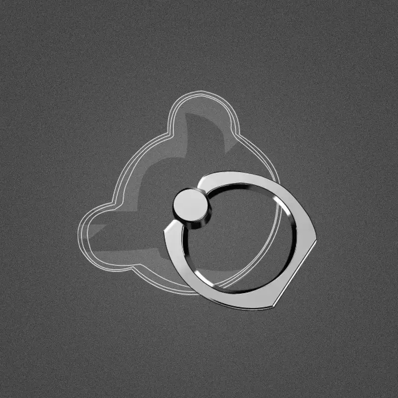 1/2/3/4pcs Transparent Cute Animal Round Phone Stand Foldable 360 Rotating Mobile Phone Ring Holder Smart Phone Accessories - Image 12