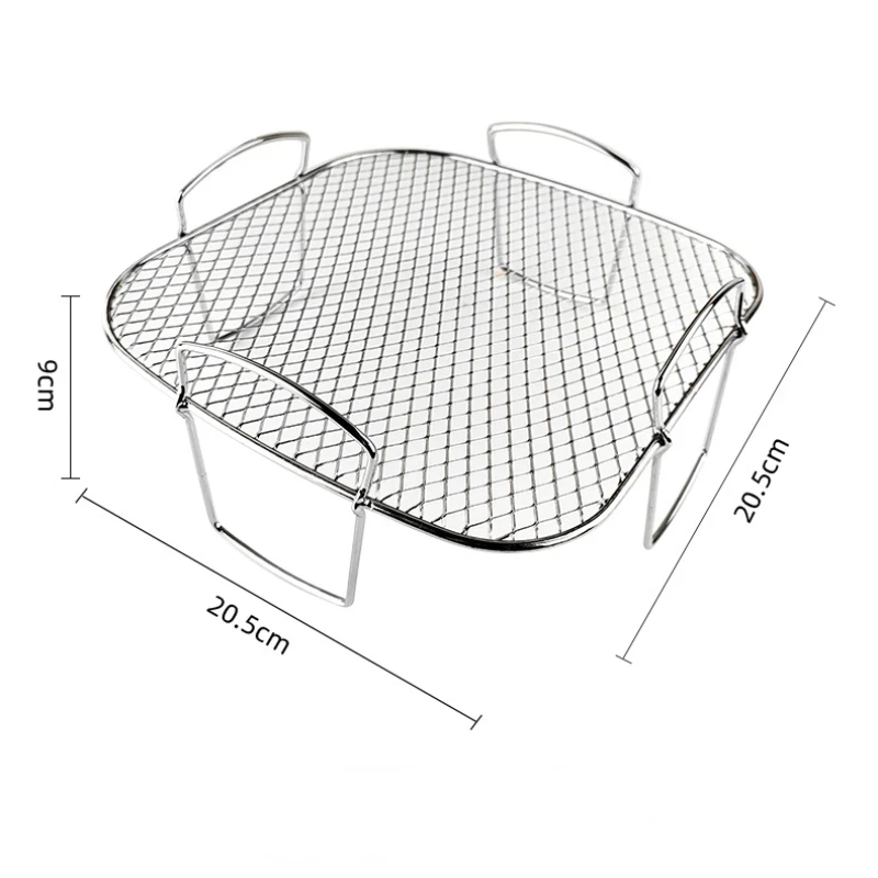 Air Fryer Rack Grilling Rack Stainless Steel Stackable Multi-Purpose Cooking Toast Basket Tray Air Fryer Accessories
