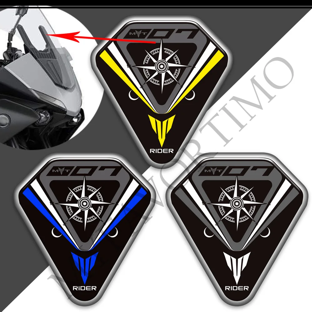 

Motorcycle Stickers Decals Tank Pad Kit Knee Wind Deflector Windscreen Windshield For Yamaha MT07 MT 07 SP MT-07 TRACER