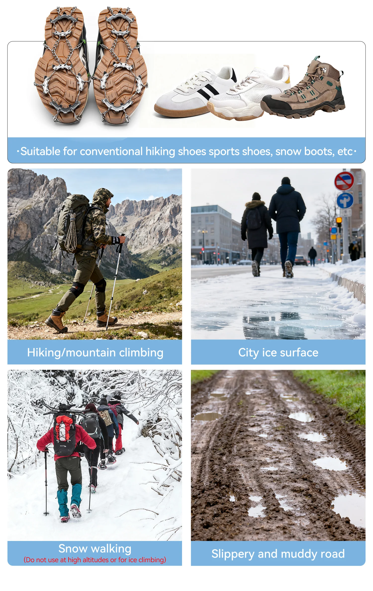 Full crampon product layout