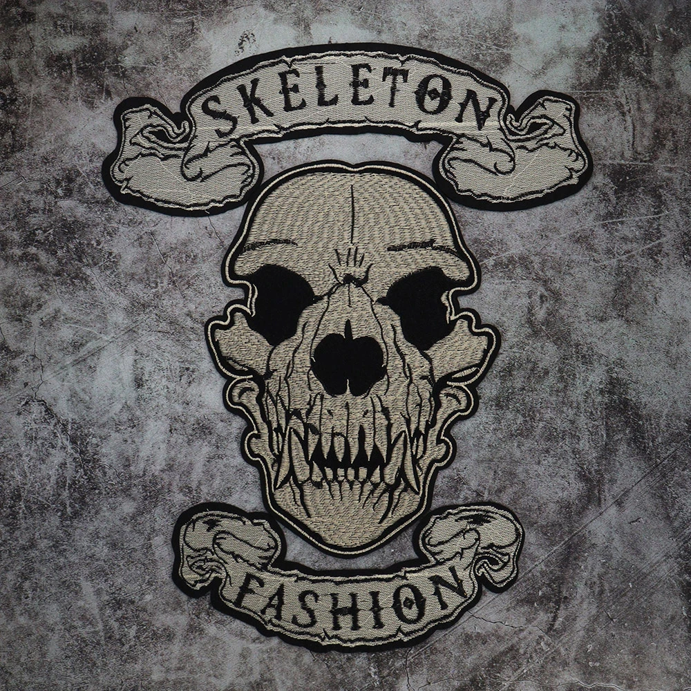 Patch Teschio 'Me Ne Frego' 6cm - Gancio E Loop, Stile Italiano, Per Giacche, Zaini, Accessori - Foto 8