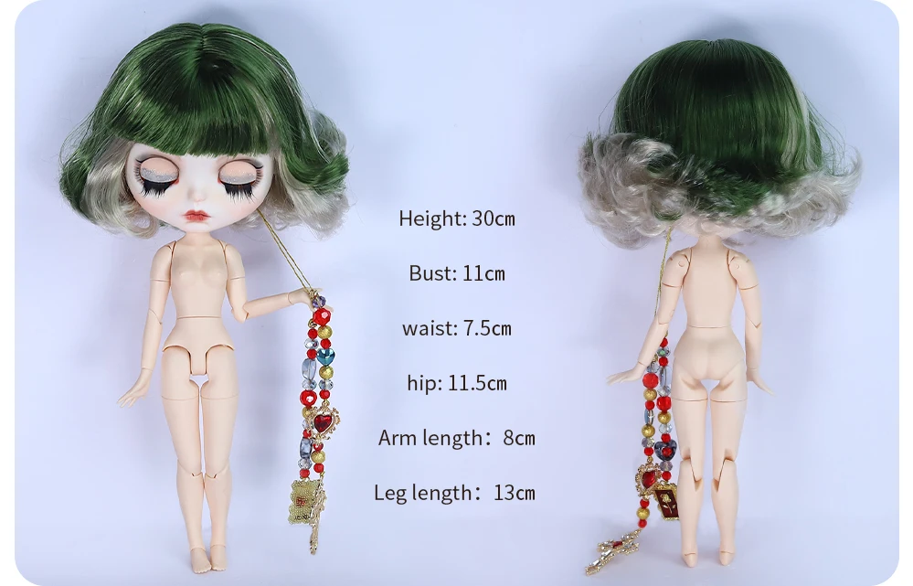 Rebecca – Premium Custom Neo Blythe Doll with Multi-Color Hair, White Skin & Matte Cute Face 3