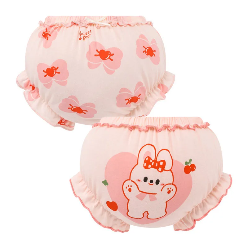 Baby 100% Cotton Panties Kids Girl Briefs Female Underwear 2 Piece/Lot