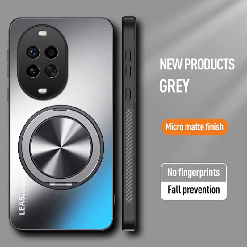 Matte Magnetic Shockproof Hard Bumper Stand Case Cover