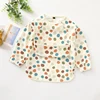 New Children Feeding Aprons Long Sleeve Baby Bib With Pocket Full Cover Kid Gown With Bag Waterproof Long-Sleeve Smock 5