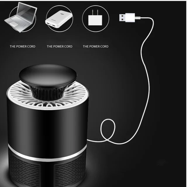Elektromos Szúnyoggyilkos Lámpa Usb Led Anti Szúnyogok Bug Zapper Néma Szúnyog Csapda Rovar Gyilkos Kültéri Hálószobához - Image 2