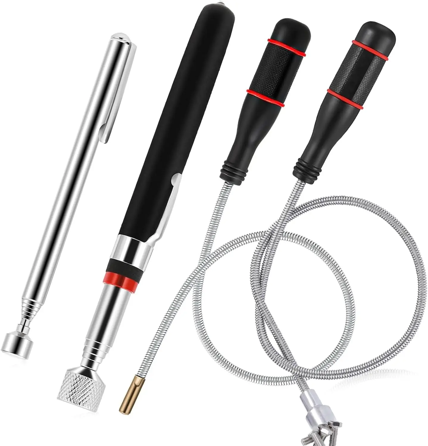 Flexible Magnetic Pickup Tool Extendable Magnetic Handheld Stick with Non-Slip Handle Retrieval Tools For Pick-up Screws Nuts
