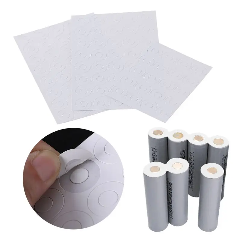 400pcs 18650 - Anillo Aislante De Batería Autoadhesivo, Papel Adhesivo Aislante Electrico Color Verde Hueco