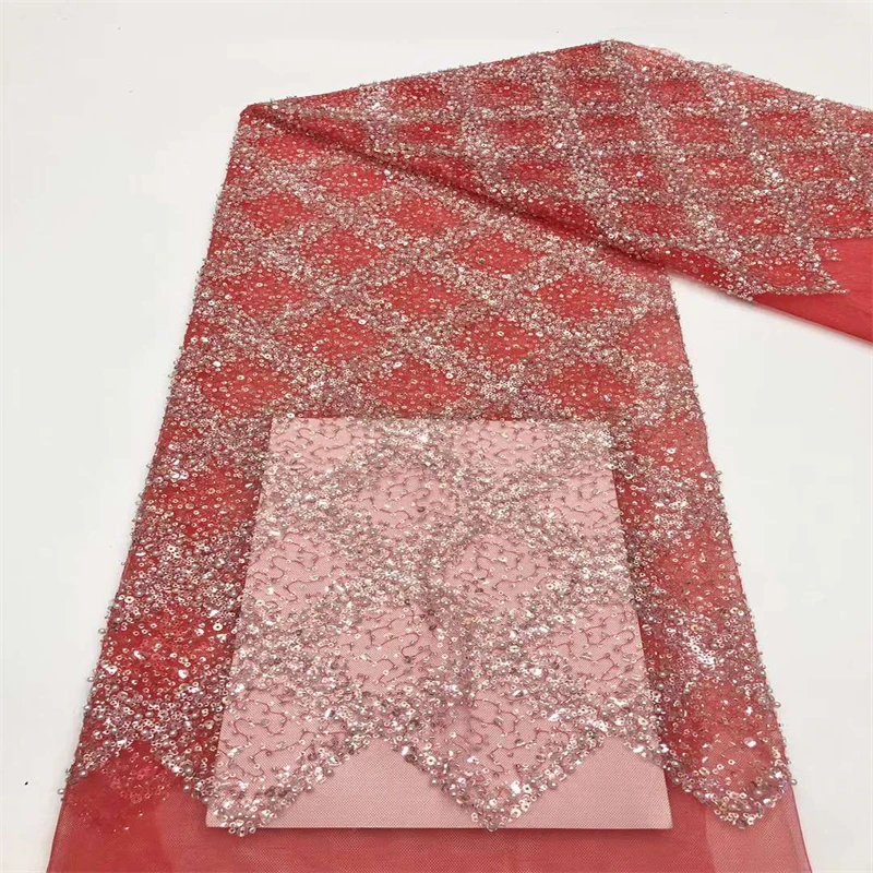 

SJ Lace Latest Material French Nigerian Laces Fabric 2022 High Quality Sequins African Net Voile Lace Fabric For Dress xb11-57