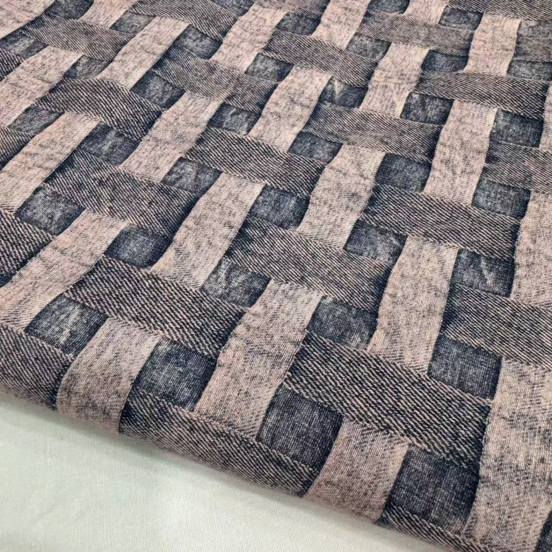 Jacquard denim blue silhouette handmade DIY handicrafts clothing shoes and hats clothing designer fabric