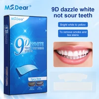 Bandes de nettoyage des dents blanches en Gel 9D, soins d'hygiène buccale, bandes de blanchiment des dents à Double élastique, fausses placages, outil de beauté des dents 2
